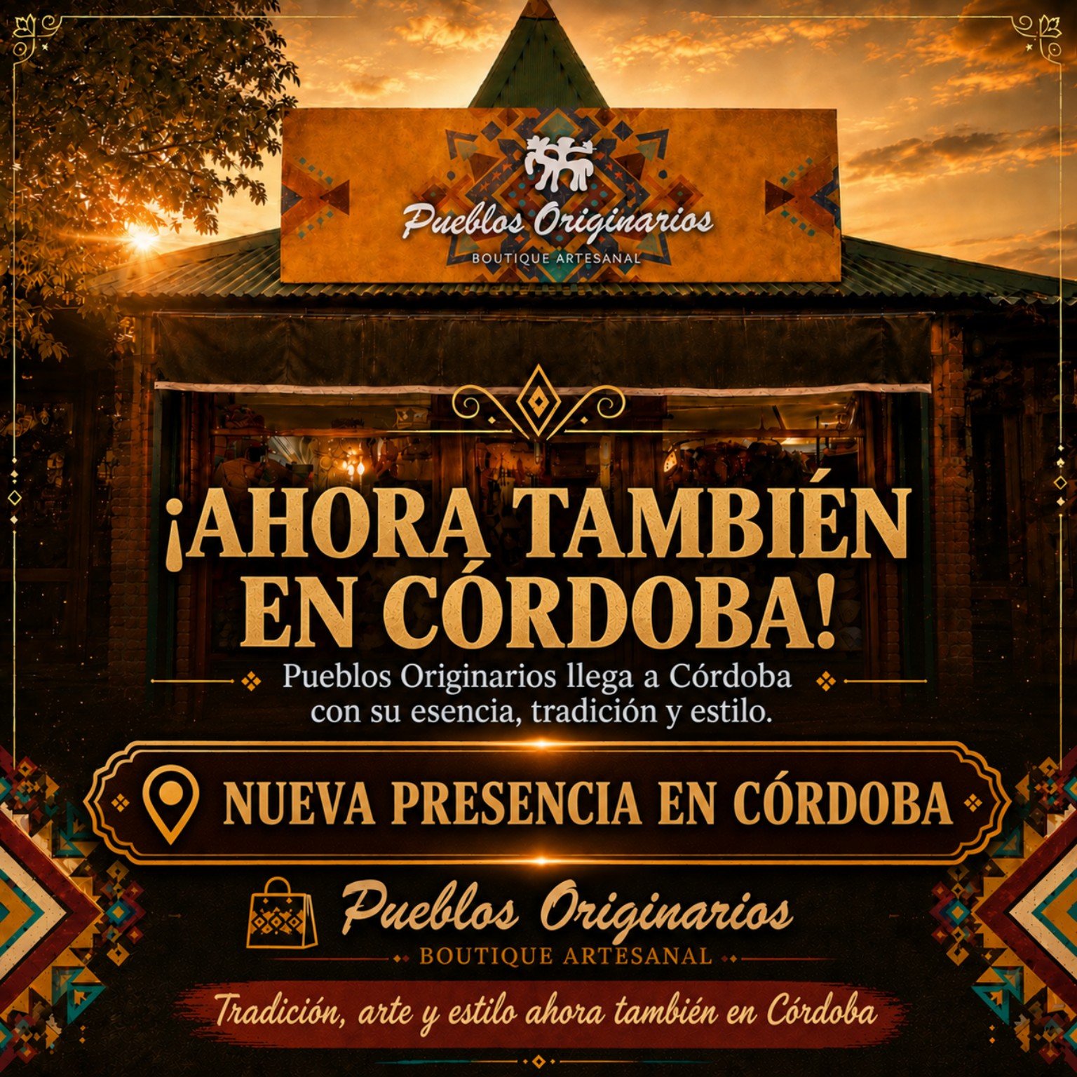 Pueblos Originarios Boutique Artesanal próximamente en Córdoba