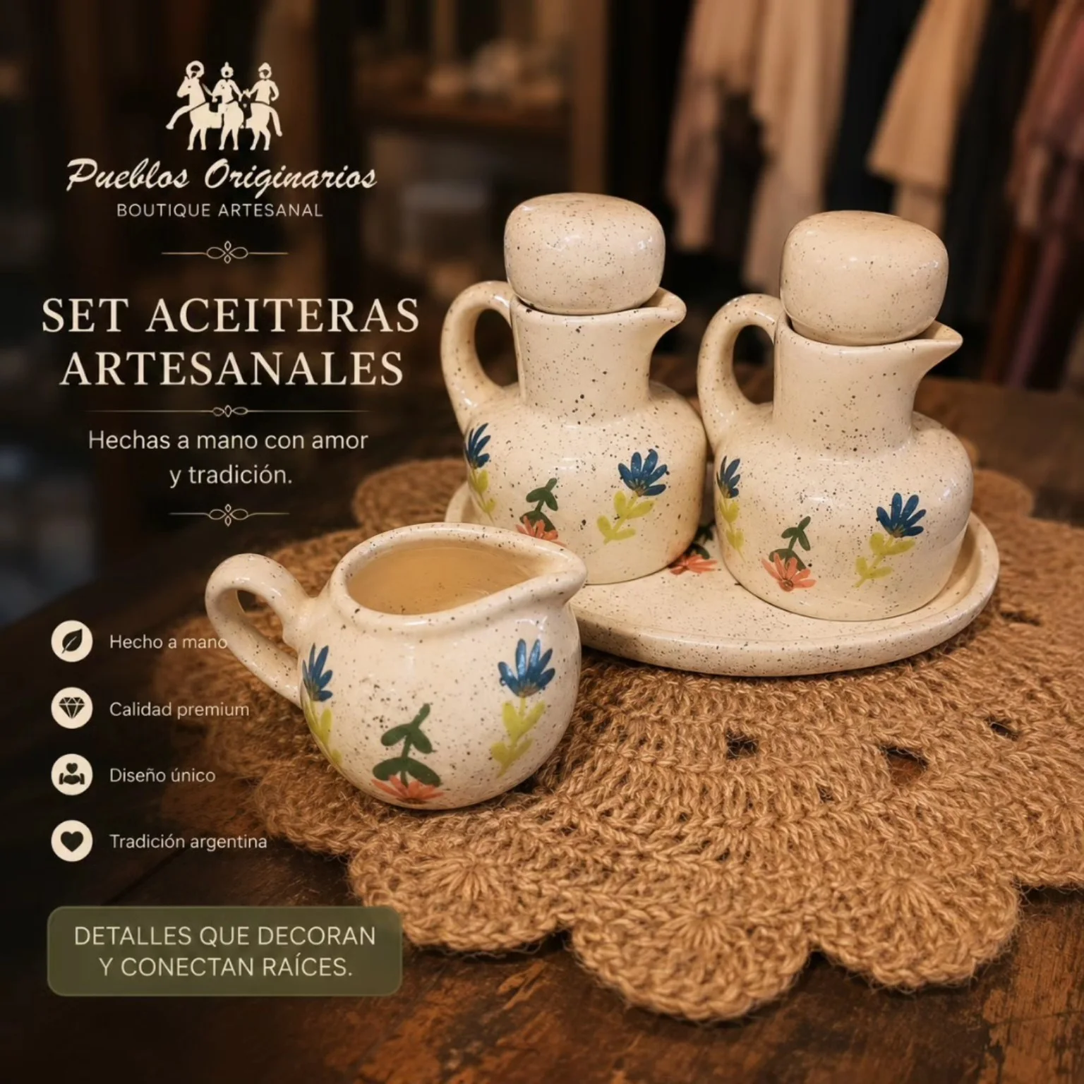 Set Aceiteras Artesanales