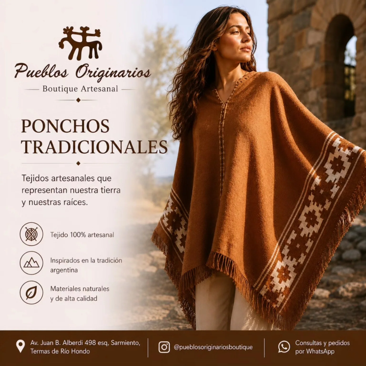 Poncho Tradicional Tierra