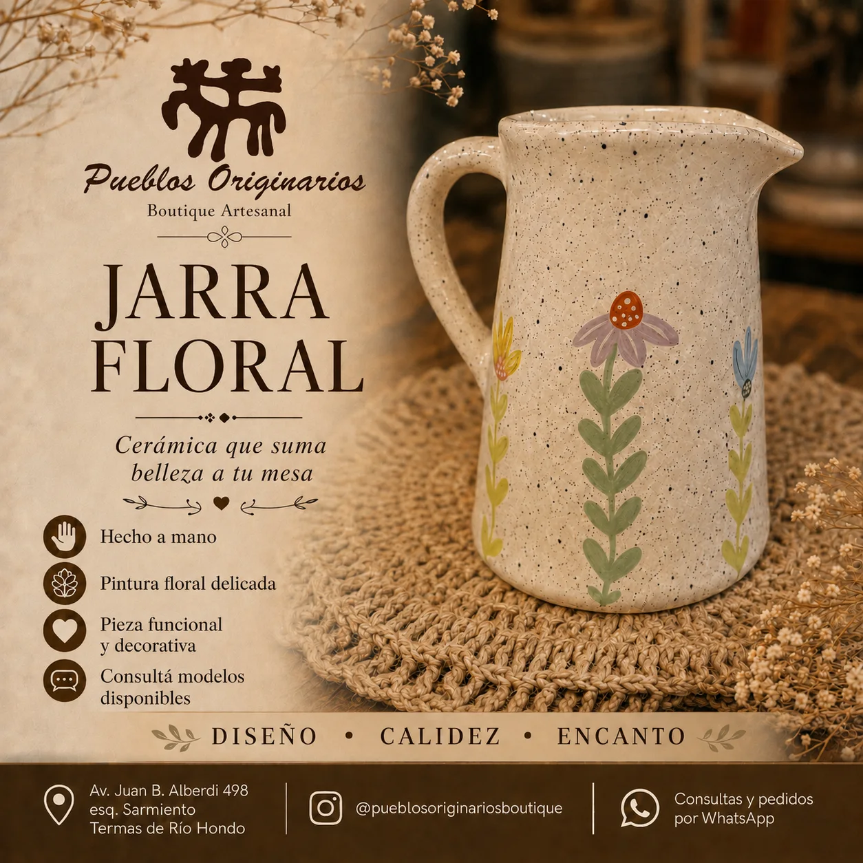 Jarras Florales de Cerámica