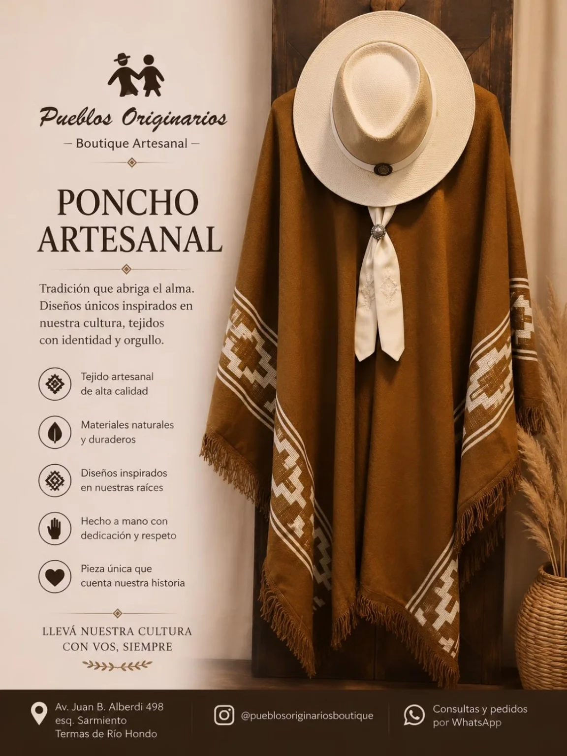 Poncho Tradición Marrón
